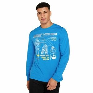 Star Wars Blue Graphic T-Shirt C-3PO R2-D2 BB-8 Disney Droids Unisex Large NWOT